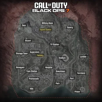 Verdansk Map Layout - All POIs including Stadium, Airport, Downtown, Superstore