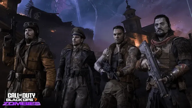 Black Ops 7 Zombies Ashwood crew battling the undead