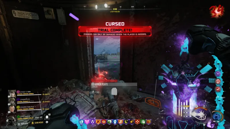 CURSED Trial Complete screen after clearing all 6 waves of the Agarthan Device relic trial in Totenreich lighthouse