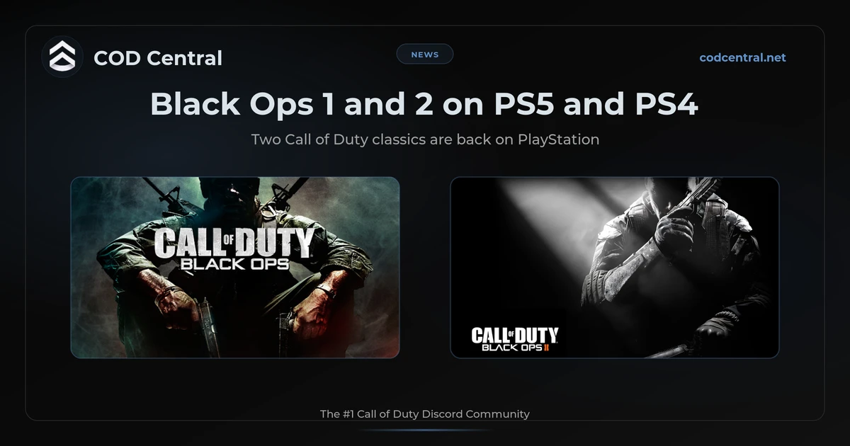 Black Ops 1 and 2 PS5 Ports: $20 Each on PS Plus (2026)