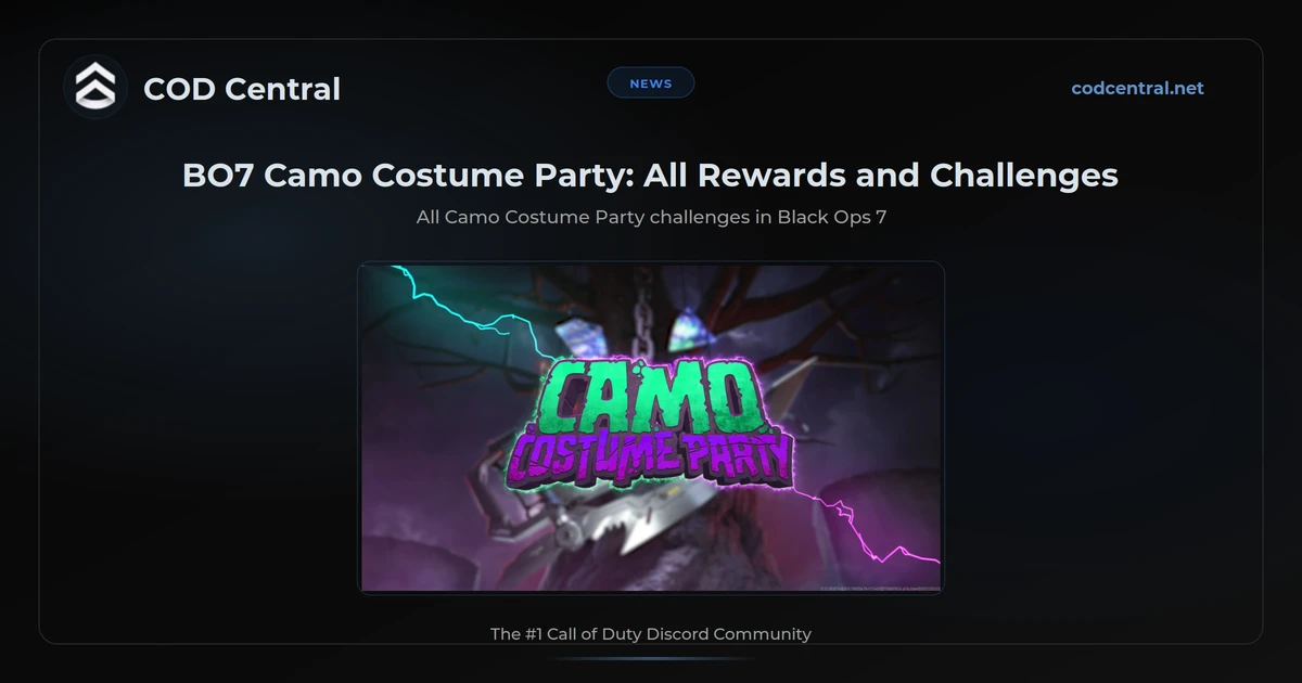 BO7 Camo Costume Party: All Rewards and Challenges
