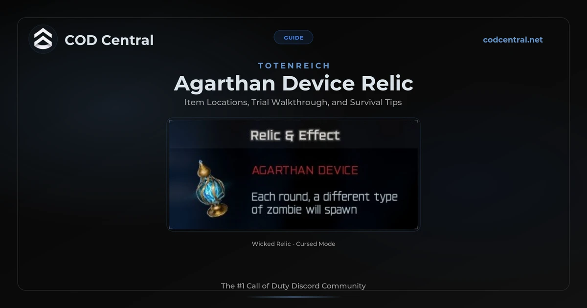 BO7 Totenreich Agarthan Device Relic Guide (2026)