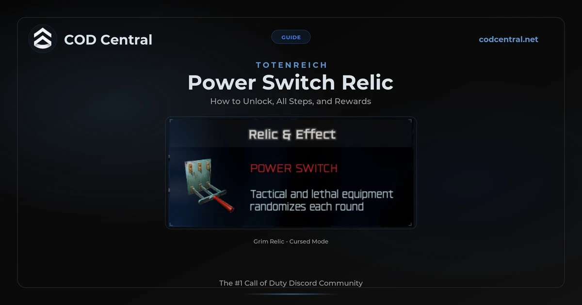BO7 Totenreich Power Switch Relic Guide (2026)
