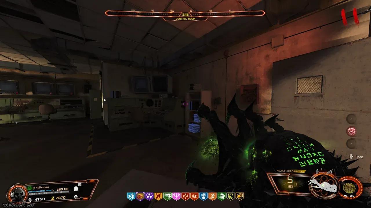 Blood Vials phone spawn location in the Control Room on Ashes of the Damned in BO7