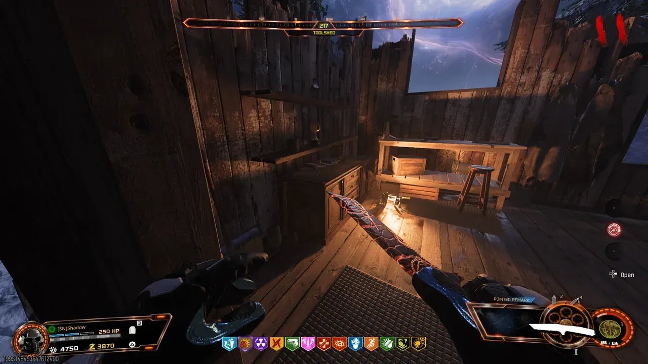 Blood Vials phone spawn location in the Toolshed on Ashes of the Damned in BO7