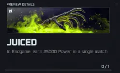 BO7 Juiced calling card showing a skeletal claw with energy