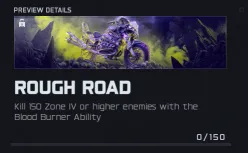 BO7 Rough Road calling card showing a skeletal motorcycle rider