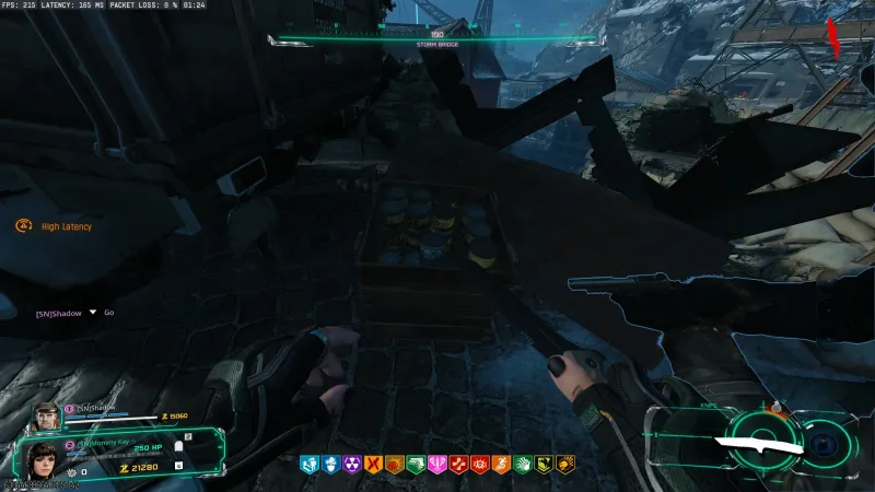Chili chunks on the ground at Storm Bridge in BO7 Totenreich for the Dancing Arnie relic