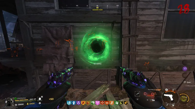 Green trial portal in BO7 Cursed mode on Ashes of the Damned where you enter to complete a relic challenge