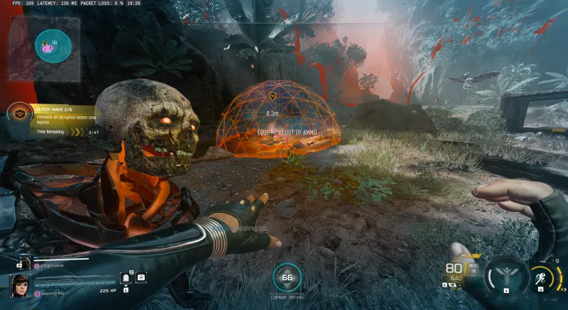 D.A.W.G. throwing a cluster grenade with orange dome shield visible in BO7 Endgame Link Forger