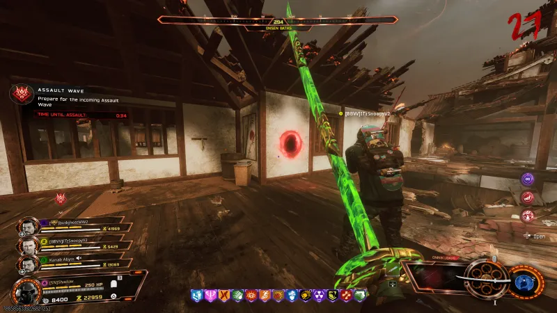 Red Dragon Egg relic portal on the top floor of the Onsen Baths on Kowakujo in BO7 Zombies