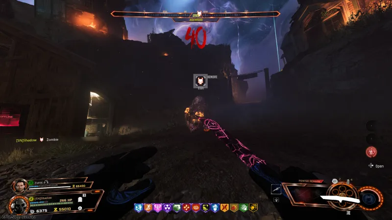 Meleeing the Zursa bear with the Necrofluid Gauntlet at round 40 to start the Focusing Stone relic on BO7 Ashes of the Damned
