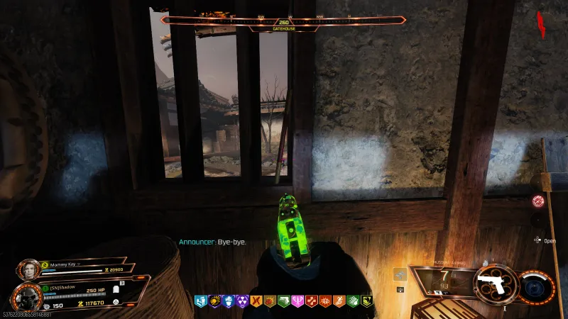 Gatehouse room by Speed Cola on Kowakujo where the first Gramophone relic drumstick sits on the window ledge in BO7 Zombies