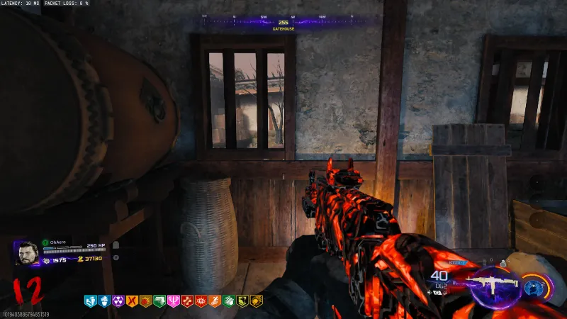 Large taiko drum inside the Gatehouse on Kowakujo near the first Gramophone relic drumstick in BO7 Zombies