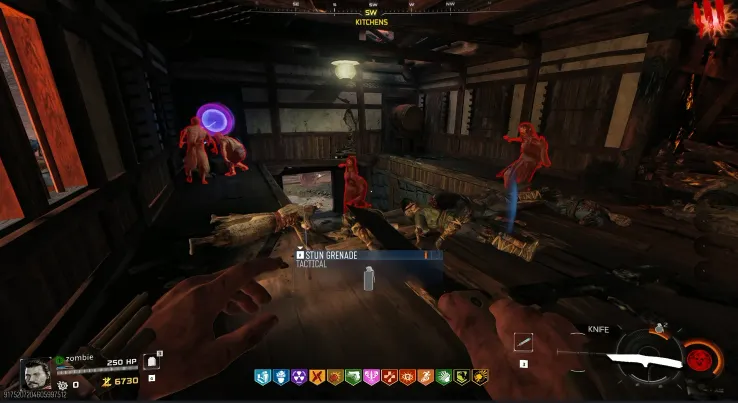 Fighting through the Kitchens on Kowakujo during the sniper-only Gramophone relic trial in BO7 Zombies