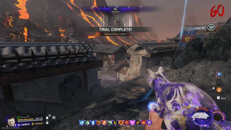 BO7 Kowakujo Mannequin Turret relic trial complete on round 60 in Cursed mode