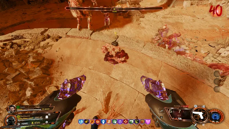 C4 charge placed on a meat pile on the Mars altar for the Matryoshka Doll relic unlock in BO7 Zombies