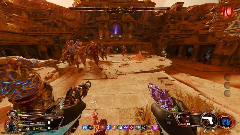 BO7 Astra Malorum Mars altar at round 40 with a horde of zombies for the Matryoshka Doll relic unlock