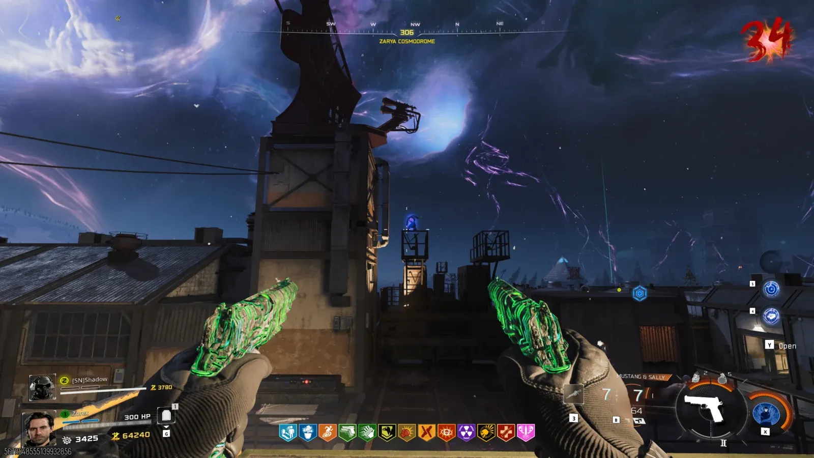 Mr Peeks on the gantry tower platform at Zarya Cosmodrome on Ashes of the Damned