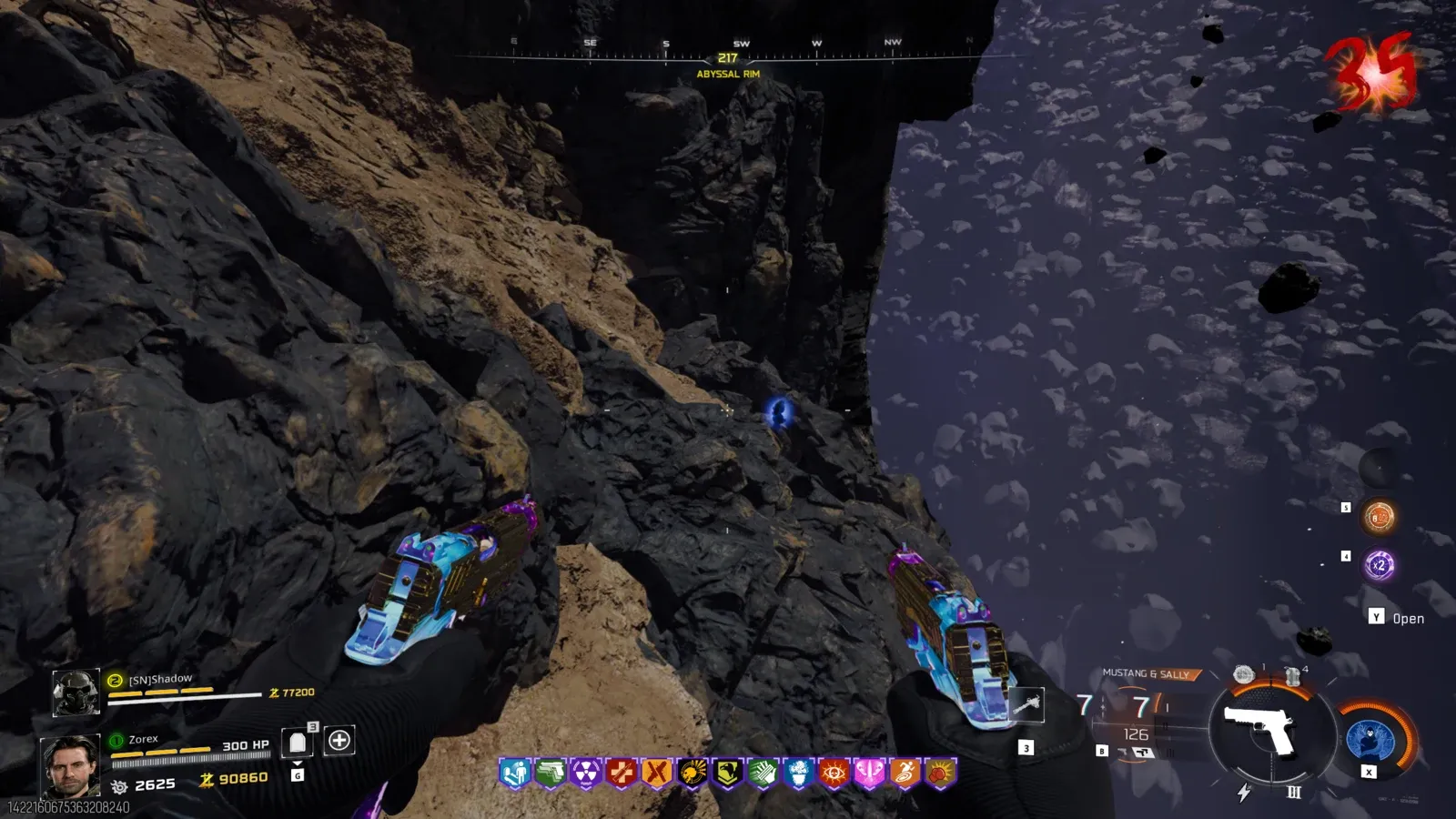 Mr Peeks below the map edge at the Abyssal Rim on Astra Malorum in BO7 Cursed Mode