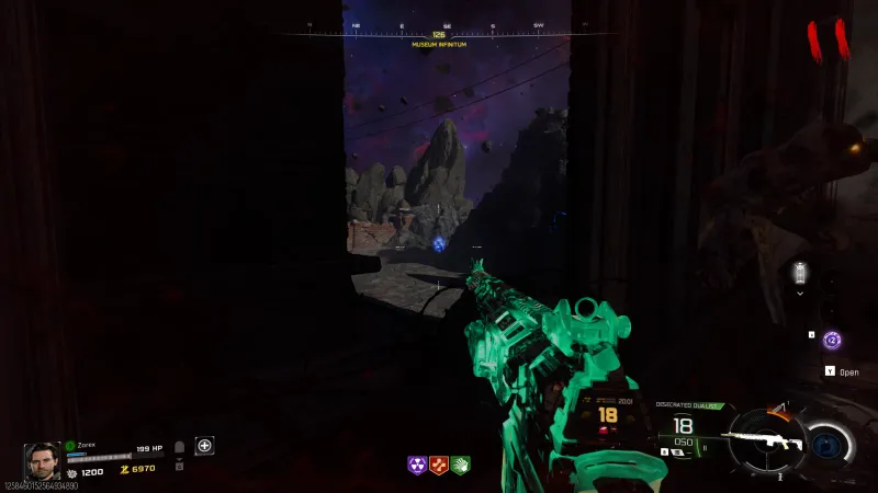 Mr Peeks in the rocks outside Museum Infinitum on Astra Malorum in BO7 Cursed Mode