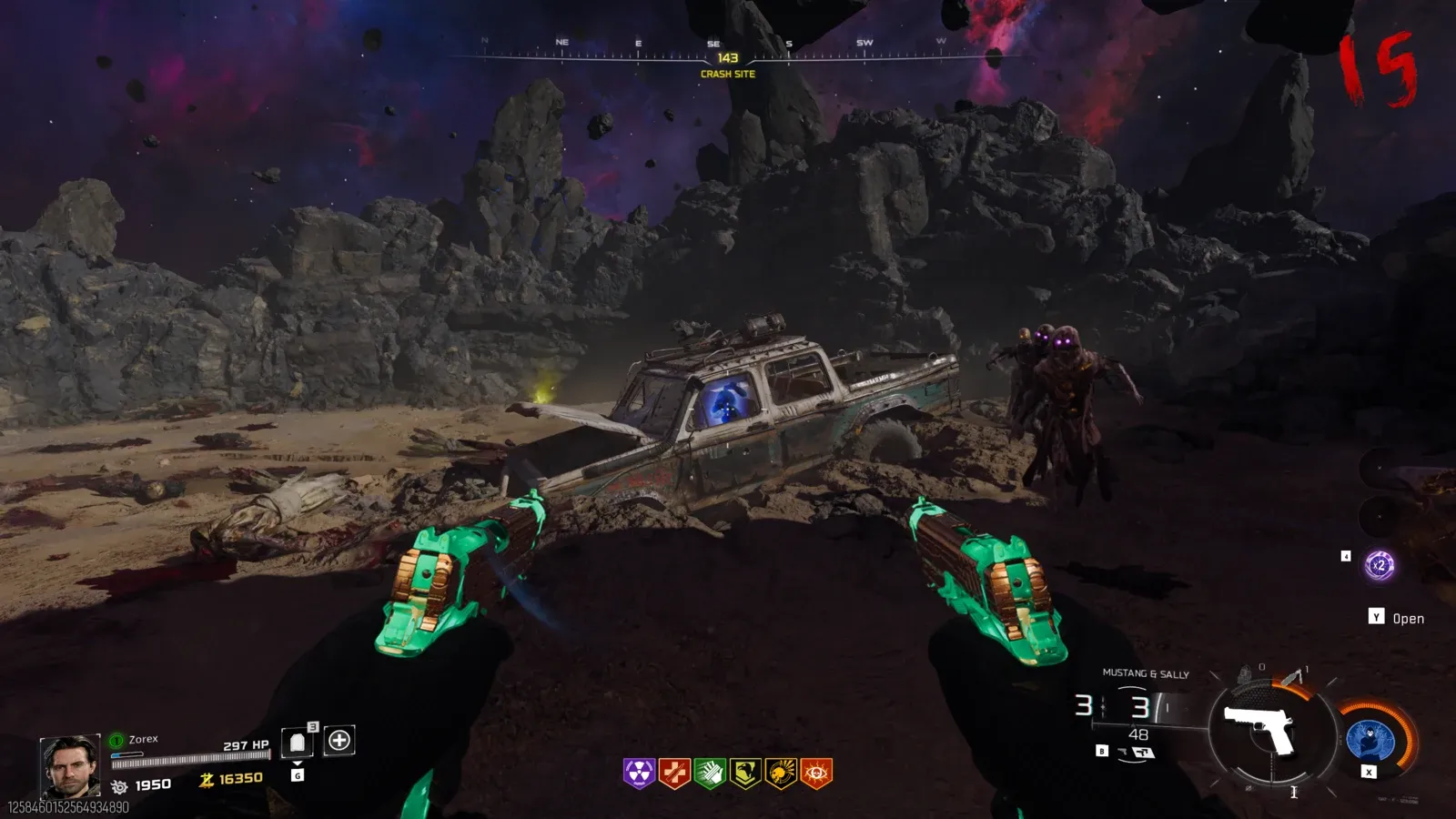 Mr Peeks inside the wrecked truck at the Crash Site on Astra Malorum in BO7 Cursed Mode