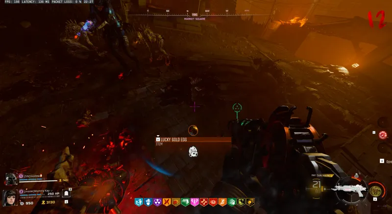 Lucky Gold Egg drop from Mr Peeks in BO7 Cursed Mode tier 3