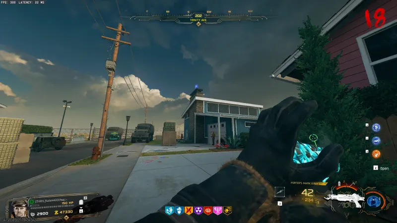 Mr Peeks on a house chimney on past Nuketown in BO7 Paradox Junction