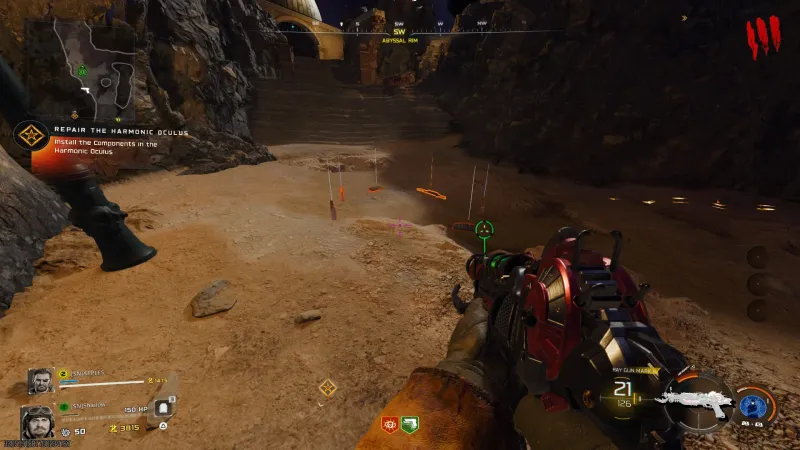 Back on Astra Malorum at Abyssal Rim after completing the Nikolai side Easter egg with loot on the ground