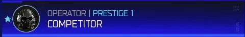 BO7 Operator Prestige 1 star indicator showing blue star next to operator name