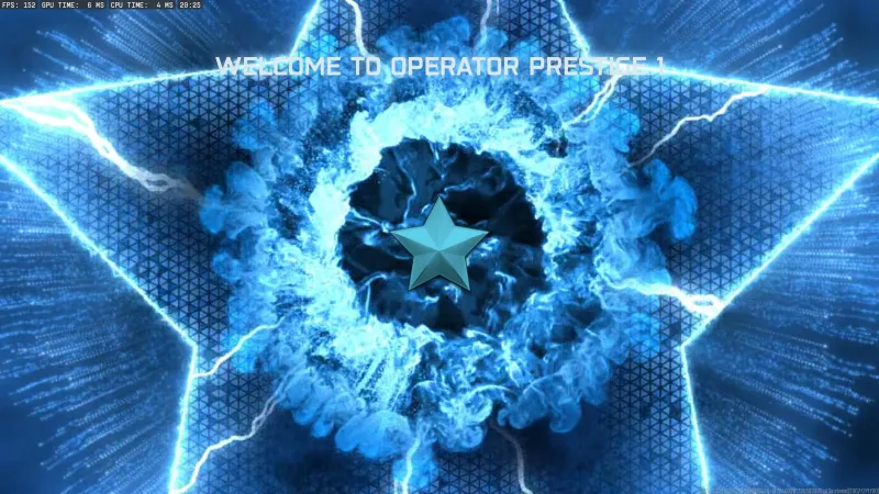 BO7 Welcome to Operator Prestige 1 celebration animation with blue star