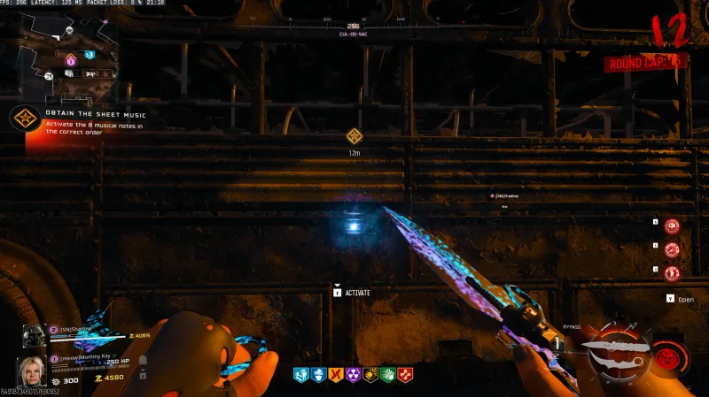 Glowing blue note near the main bus on the street in Destroyed Nuketown