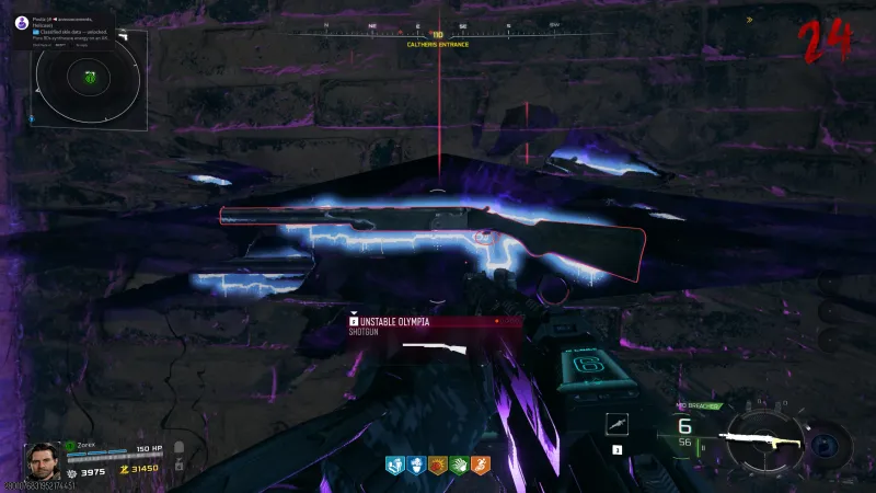 The Unstable Olympia available for free from the corrupted M10 Breacher wall buy on Rex Infernus