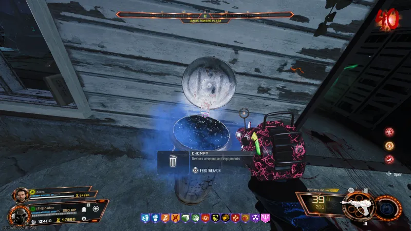 Feeding a Ray Gun to Chompy the trash can for the Samantha's Drawing relic on Ashes of the Damned in BO7 Zombies