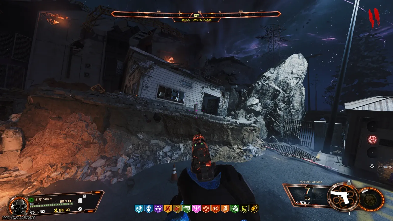 Chompy trash can location at Janus Towers Plaza on Ashes of the Damned in BO7