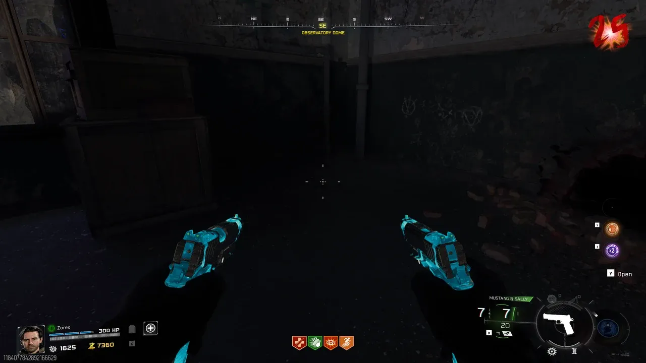 Grey pistol spawn area in the back room at the Observatory Dome on Astra Malorum