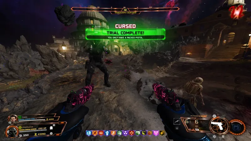 Cursed Trial Complete banner after unlocking the Seed relic on Astra Malorum in BO7 Zombies
