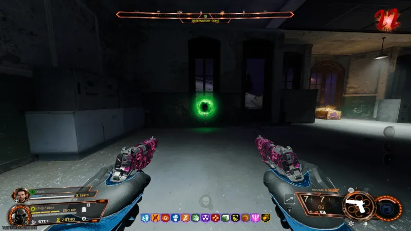 Green Seed relic trial portal spawned at the Observatory Dome on Astra Malorum in BO7 Cursed mode
