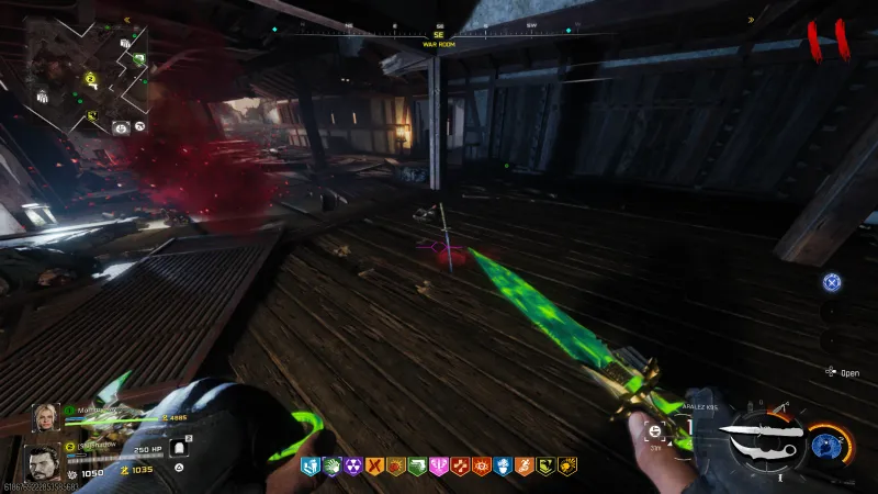 The War Room below Pack-a-Punch on Kowakujo with the Psych Grenade equipped during the Takeo side Easter egg