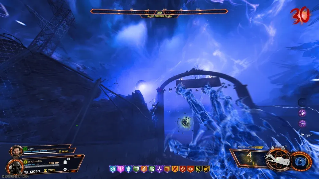 Mr Peeks marker at Janus Towers Plaza seen through the Aether Shroud on Ashes of the Damned in BO7