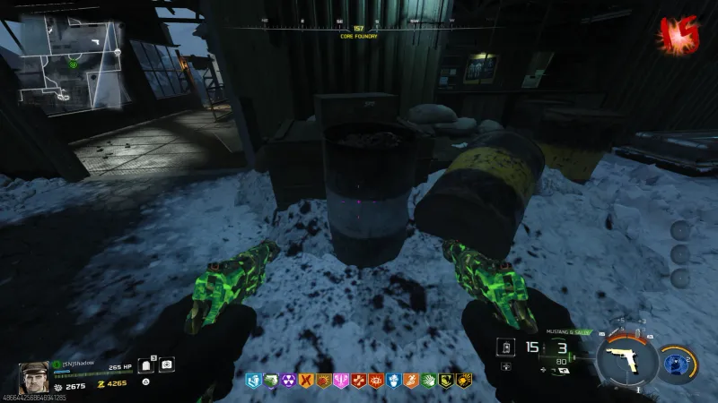 The black and yellow barrel at Core Foundry on Totenreich that triggers the Richtofen side Easter egg