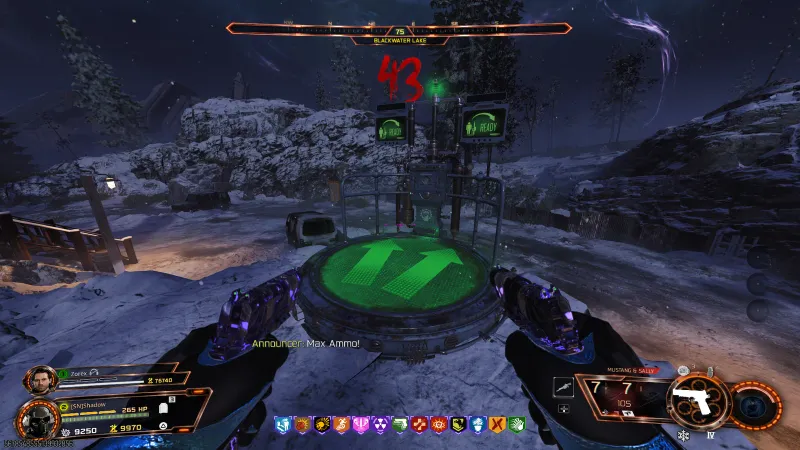 Jump pad at Blackwater Lake on Ashes of the Damned in BO7 Cursed mode used to kill a Doppelghast for the Vril Sphere relic