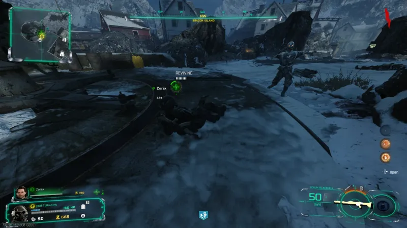 Reviving a downed player with Quick Revive in Black Ops 7 Zombies
