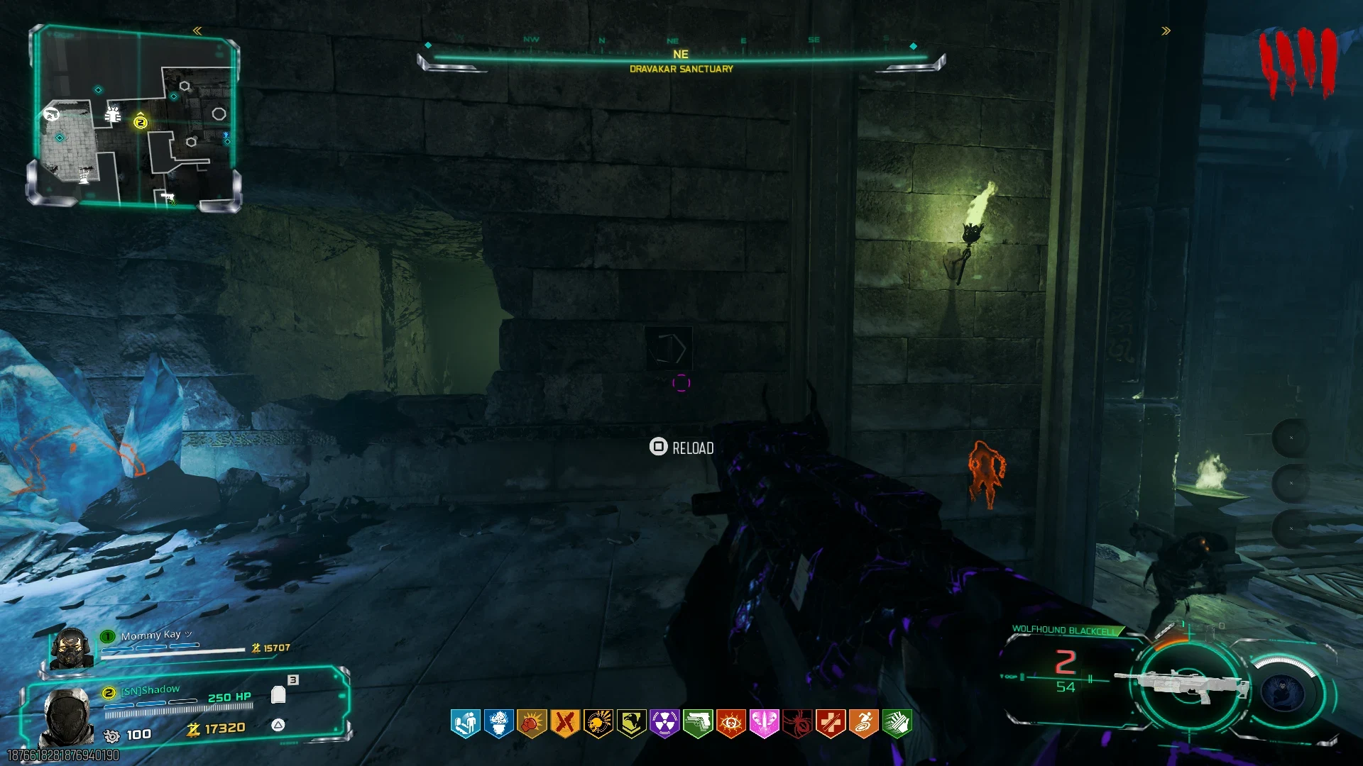 Left lever with a green flame
