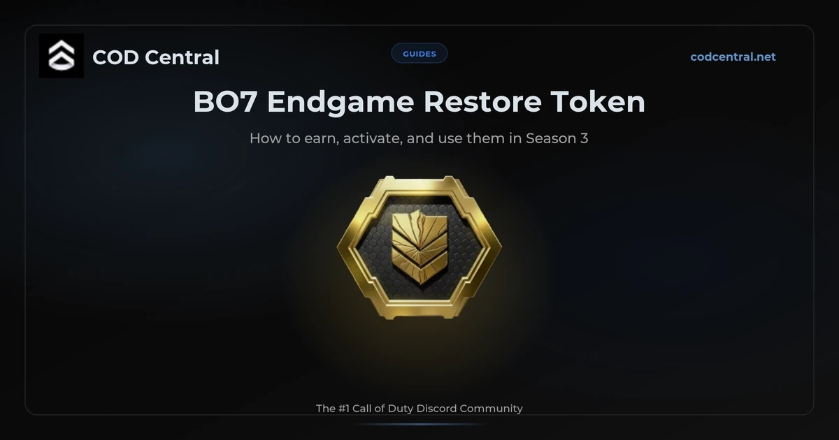 BO7 Endgame Restore Token guide showing the golden token icon and how it works in Season 3
