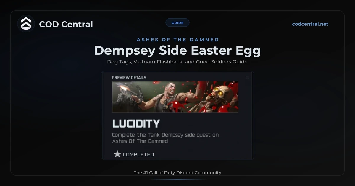 Dempsey transformed into an Elder Disciple during the Vietnam flashback in the BO7 side Easter egg