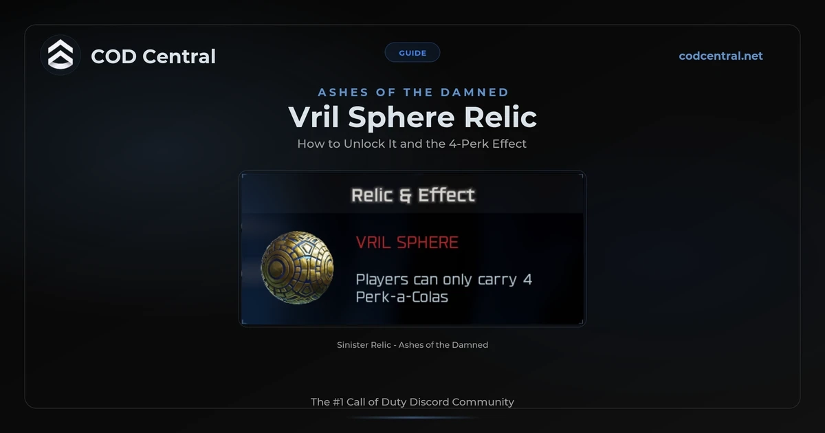 BO7 Vril Sphere relic trial on Ashes of the Damned showing the orange portal at Zarya Cosmodrome