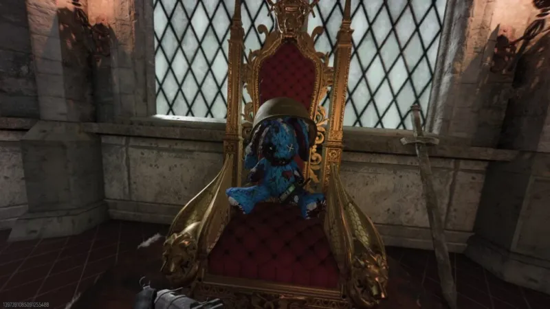 All three items (Mr. Peeks, Helmet, Walkie-Talkie) placed on the golden throne in Totenreich after the Richtofen side quest