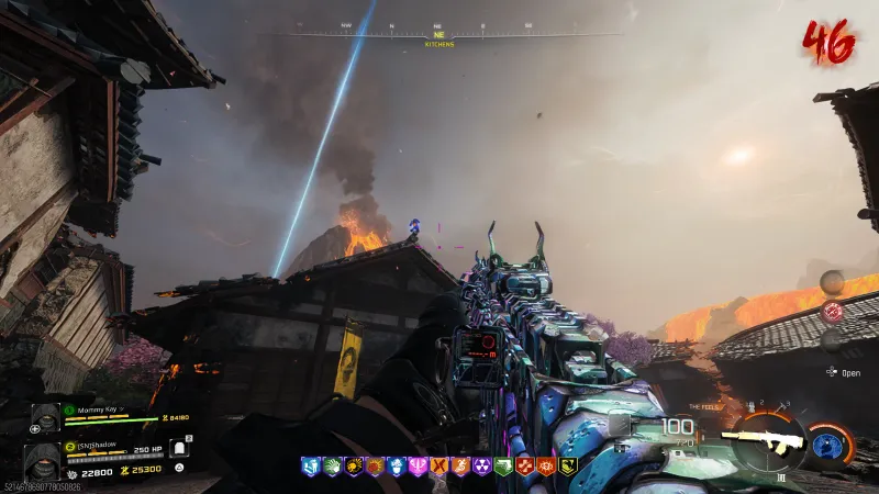 Mr Peeks on a rooftop near Double Tap on Kowakujo in BO7 Cursed Mode