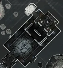 Top-down map of the Dravakar Sanctuary pillar area on Rex Infernus with the four lever locations marked